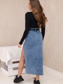Dámska dlhá sukňa TR180 jeans 
