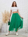 Týlová dámska midi sukňa v zelenej farbe 
