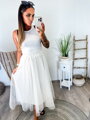 Nádherná týlová sukňa v bielej farbe 