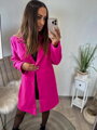 Štýlový dámsky ružový kabát 