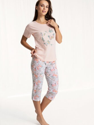 Štýlové kvetované dámske pyžamo 