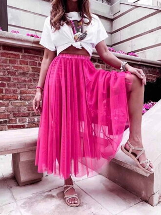 Nádherná dámska ružová sukňa
