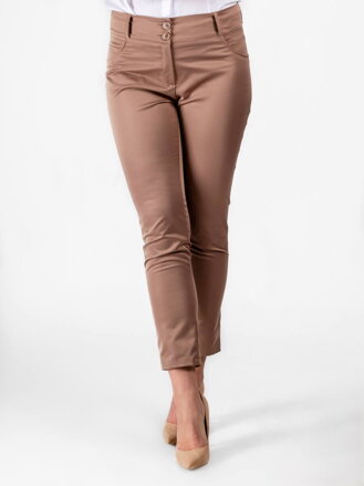 Elegantné dámske nohavice capučíno VS-DN-1804 Elegantné dámske nohavice capučíno VS-DN-1804