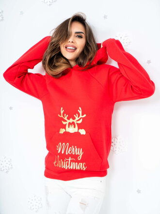 MERRY CHRISTMAS mikina 04 červená BLZ10-1920 MERRY CHRISTMAS mikina 04 červená BLZ10-1920